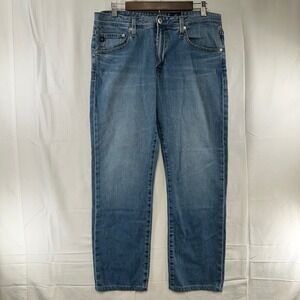 AG The Protege Jeans Mens 34x34 (34x31) Blue Classic Straight Leg Denim